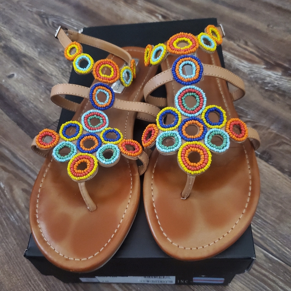 Colorful Beaded Sandals